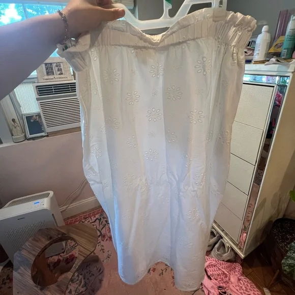 NWT Universal Thread White Eyelet Crop Top & Midi Skirt Set XXL - Picture 6 of 7